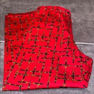 Mark Fore & Strike Red, Black & Gold English Equestrian Bit Pattern Pants. SZ 12